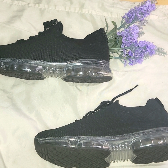 BAMBOO Black Sneakers Athleisure Shoes - Picture 3 of 6